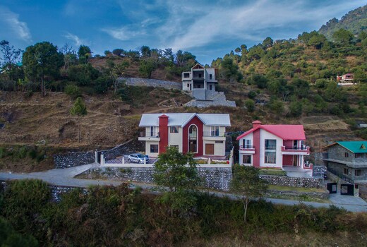 StayVista at Lake Trails with Bonfire and Valley View
