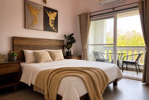 ARA (302) - Bright 2BHK with Two Balconies, Pool Access