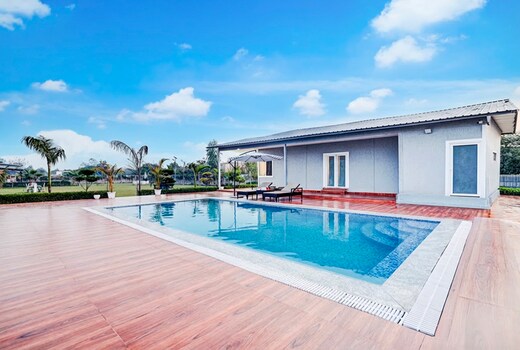 Alaya Stays 3-BHK Rathore Farm With Pvt Pool & Lush Garden