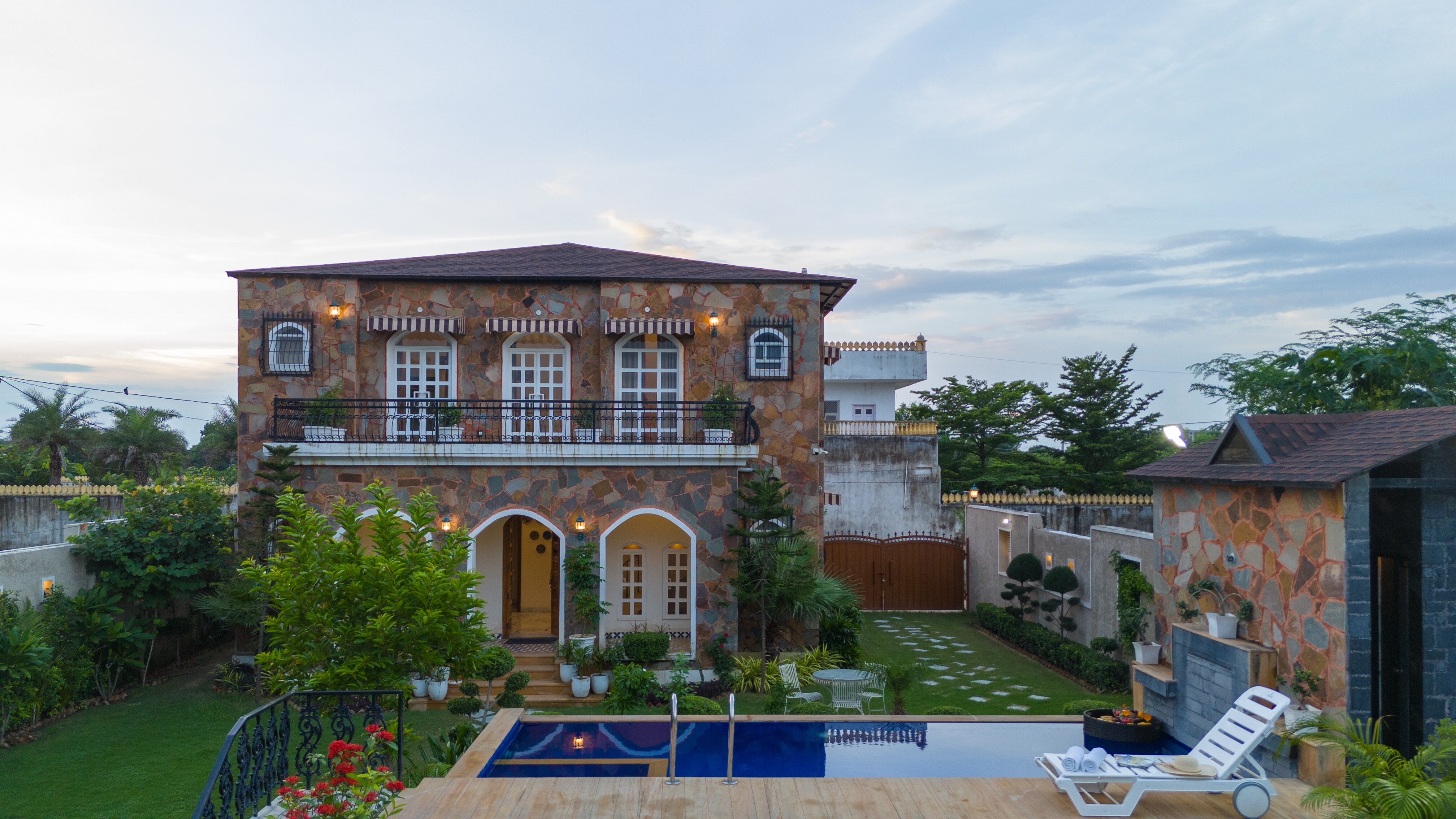 Fancy 6 BHK Villa with Pool Surrounded by Lush Greenery