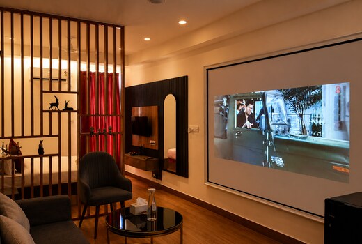 Studio apartment Noida Extension with cinema vibe