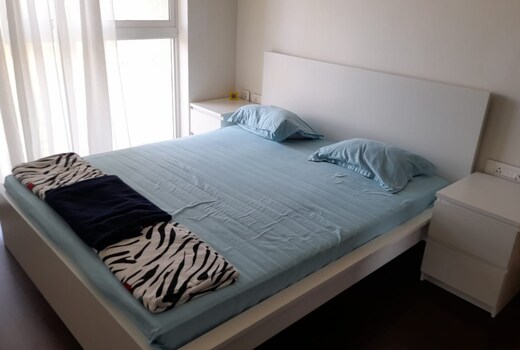 Ac furnished studio flat at higher floor in Lodha 19