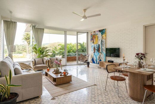 El Sereno 2BHK Stylish Apartment with Balcony & Pool Access (106)