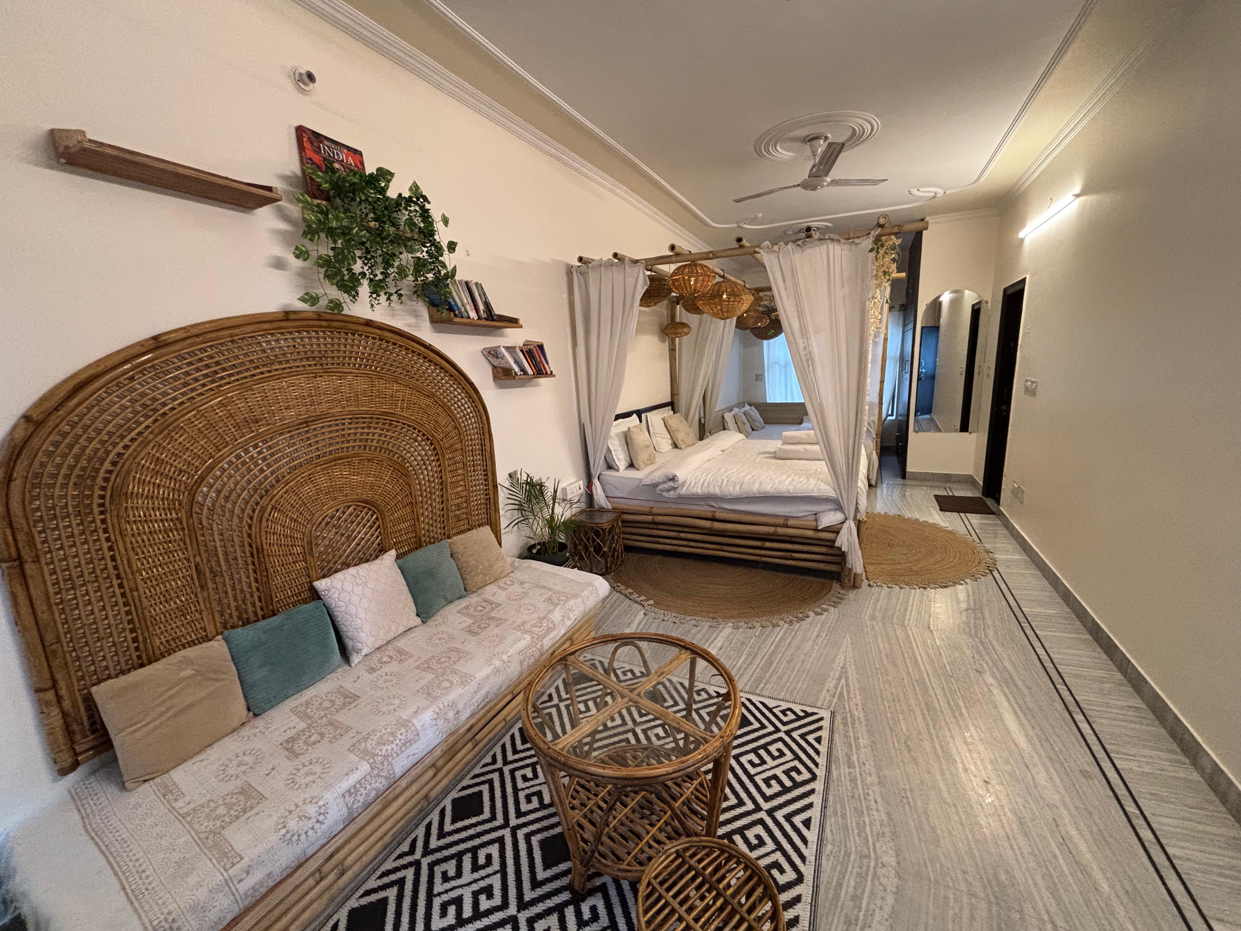 Ganga and Forest View Bohemian room
