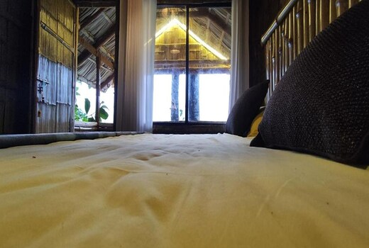 Fab Bamboo Hut with Open Shower