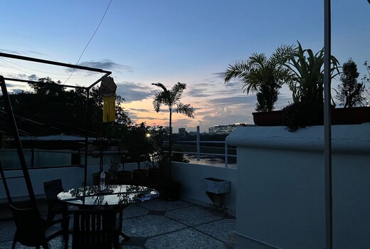 The House Of RK Rooftop patio Jacuzzi