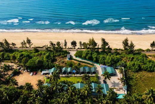 White sand beach resort