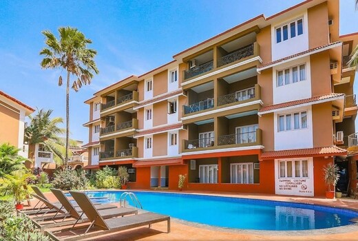 2BHK1 2Bath WiFi WM BackUp Candolim 3rd-Top Floor