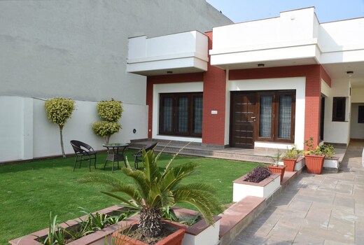 Luxurious Villa with a Lush Green Lawn