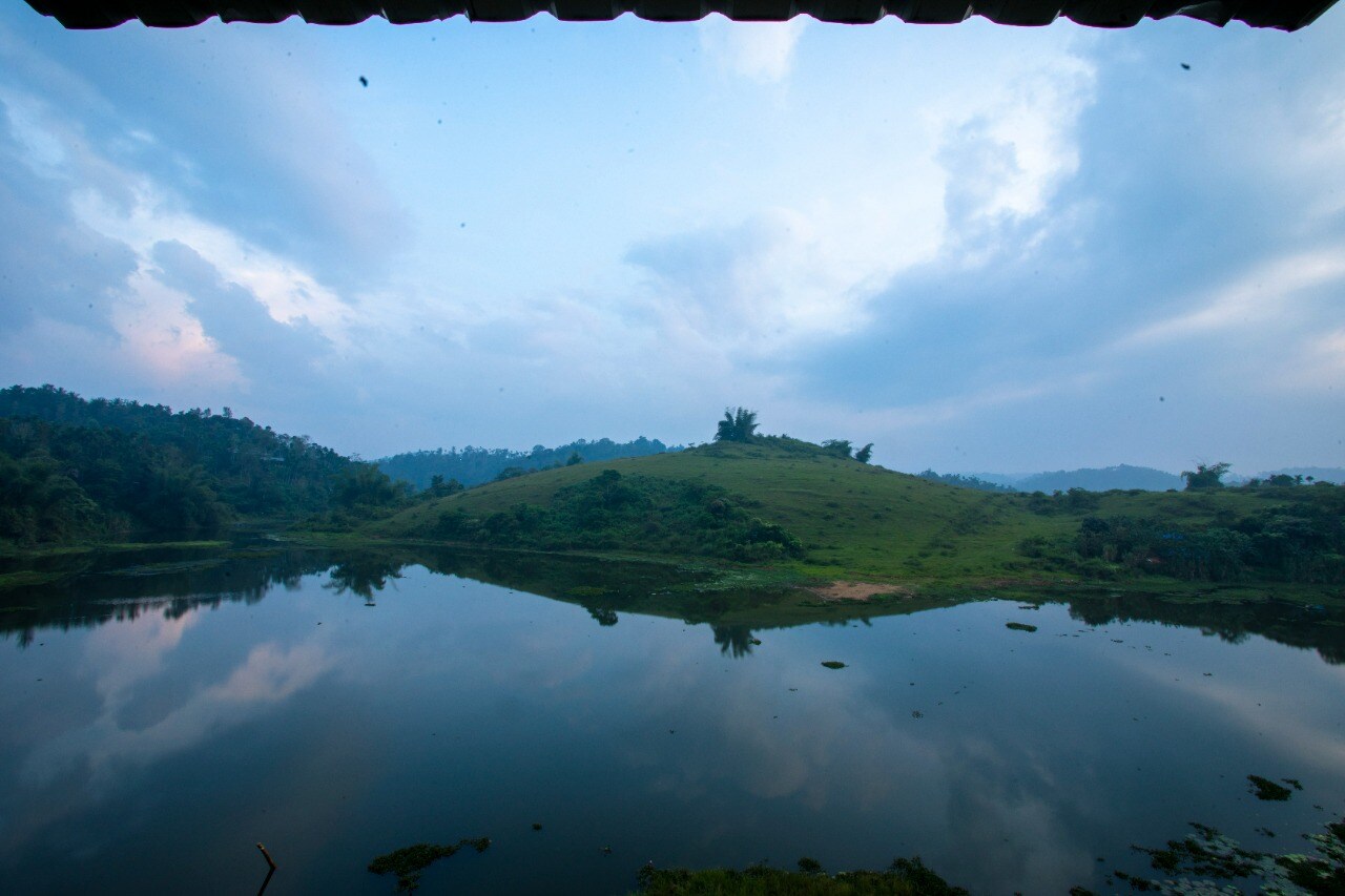 Misty morning resort