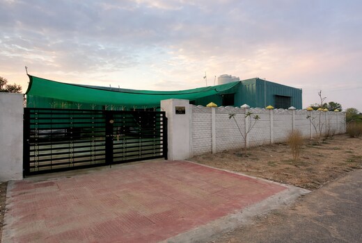 Container Stay Near Highway Parking Garden