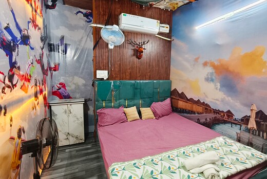 Volcastay village hut with projector balcony pool