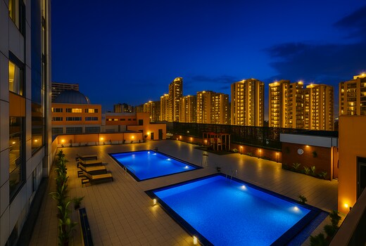 FabHotel Prime Spectrum Metro With Pool -5 min Walk from Sector 75 Metro