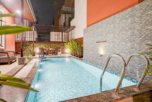 ELIVAAS Irene Ruby | Serene 6BHK Retreat with Private Pools, Gardens, and Balconies