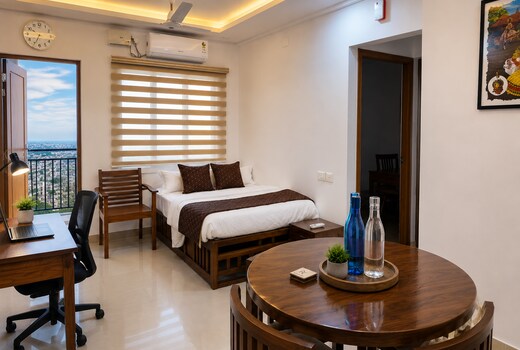 Fully furnished 1 BHK with temple view