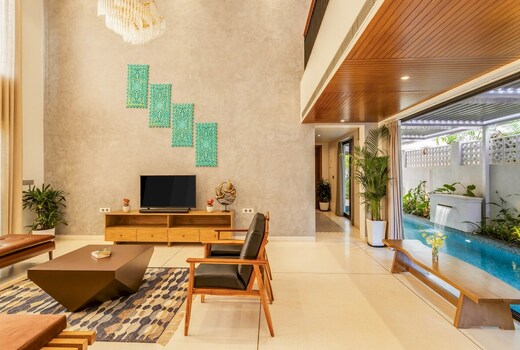 Spectacular Spaces|4BHK PVT Pool Villa with Lift Anjuna - Vagator |Alocassia 1