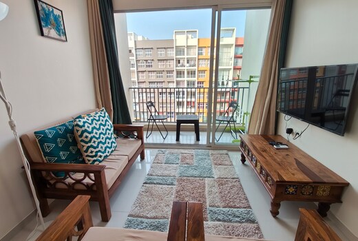 2BHK Glistening Pool front | Zennova Stays