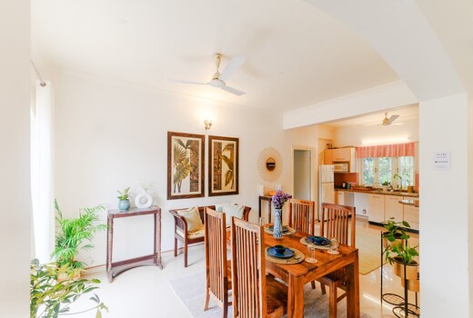 Stylish 2bhk w/ pool, Kitchen | 8 mins from beach by Savera Stays
