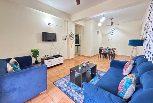 Luxurious 1BHK Apartment on Calangute Main Road Beach 600mtr