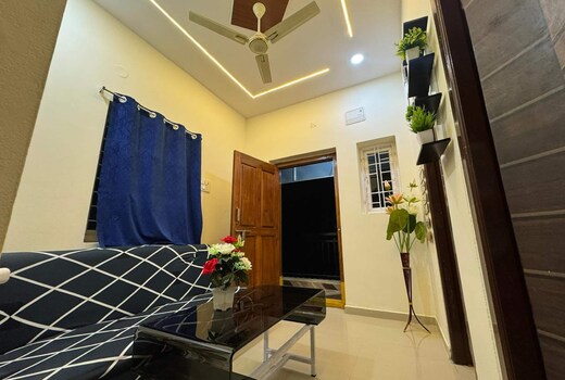 1BHK Private Flat Couple 4K Projector Kitchen