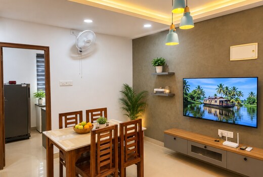 Modern 1BHK G1201 -500m to West Nada, Guruvayur