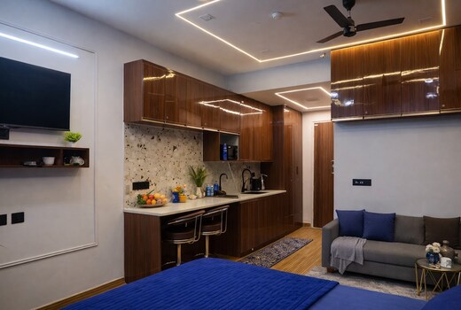 Couple-Friendly Studio Apartment in Gaur City Center