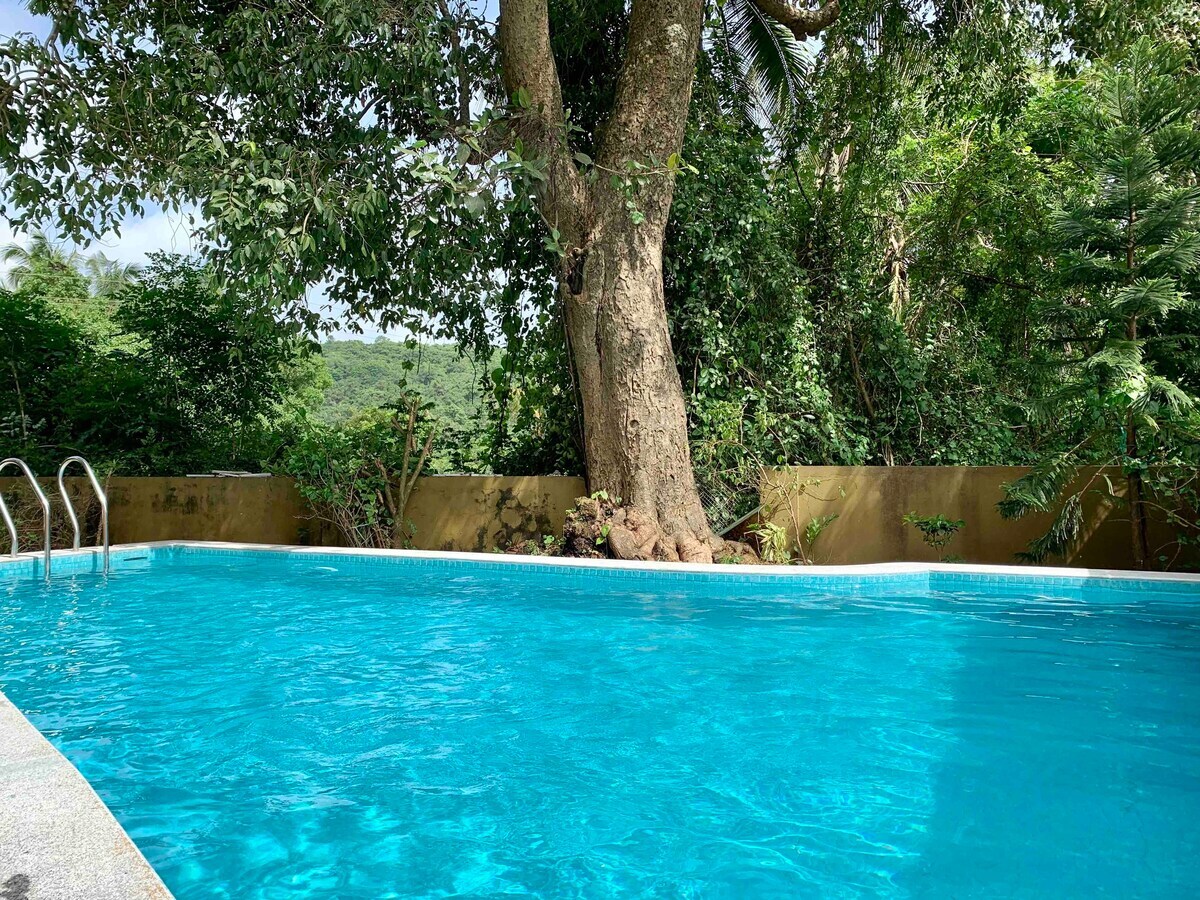 Amarelo Goa Private Pool Hillview Boho Valley Villa - Tap to explore photos