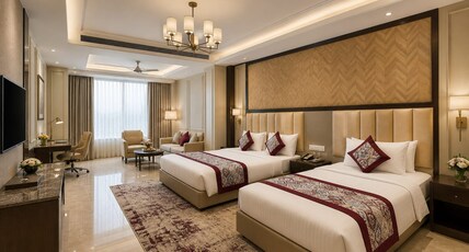 Hotel Airport View Delhi Room Type - Two Double Bed Family Room with Free Airport Drop Hotel Airport View Delhi Room Type - Two Double Bed Family Room with Free Airport Drop