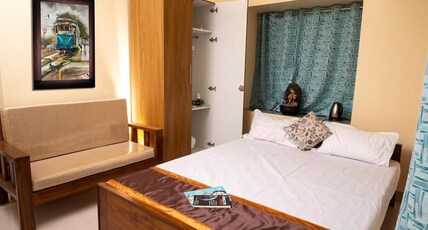 Oasis Apartments near Newtown Bisarjan Ghat Room Type - Deluxe Double Room with Balcony