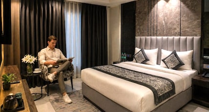 Hotel Mountain Bliss Near New Delhi & Connaught Place Room Type - Corporate Suite Room with Free Parking + Mini Bar + City View Hotel Mountain Bliss Near New Delhi & Connaught Place Room Type - Corporate Suite Room with Free Parking + Mini Bar + City View