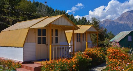 Auli Resort (10m Walkin from ChairCar) Room Type - Alpine Huts with Mountain View and private balcony