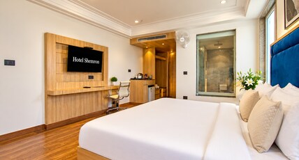 Hotel Shemron by Golden Key, Neemrana, Premium Stay Near Industrial Hub Room Type - Master Room with Bathtub | King Bed | Sitting Area | Soundproofed Hotel Shemron by Golden Key, Neemrana, Premium Stay Near Industrial Hub Room Type - Master Room with Bathtub | King Bed | Sitting Area | Soundproofed
