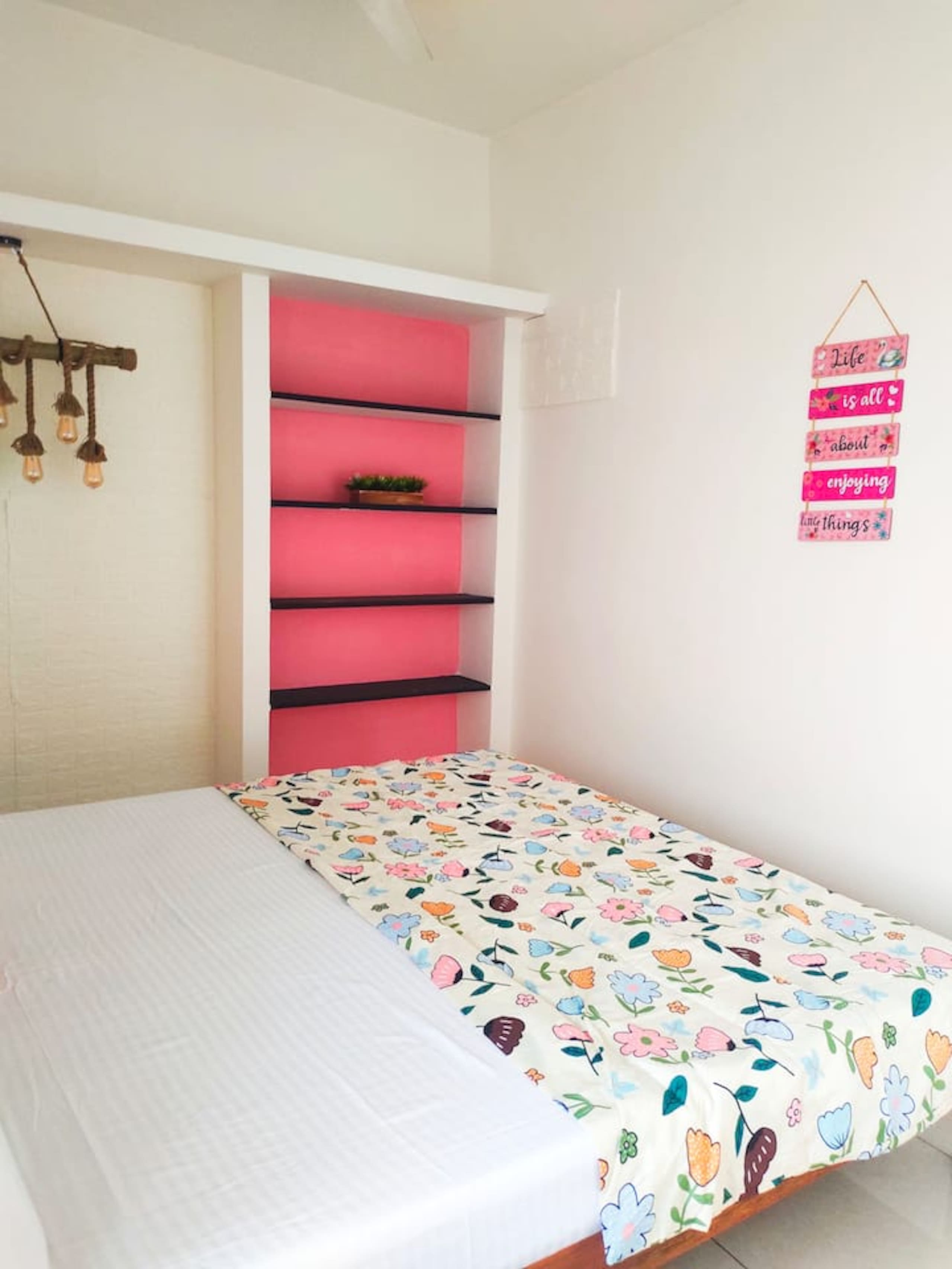 Chic pink 2 5 BHK with balcony 2 3 km RockBeach - Ruby - Tap to explore photos