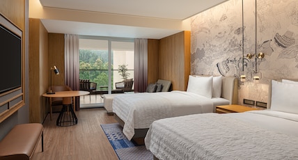 Le Meridien Dehradun Resort & Spa Room Type - Premium, Guest Room, 2 Queen, Pool view, Balcony Le Meridien Dehradun Resort & Spa Room Type - Premium, Guest Room, 2 Queen, Pool view, Balcony