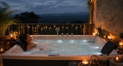 Sajjan Bagh Resort and Spa Kumbhalgarh Room Type - Sunrise Jacuzzi Suite with Dual Balcony ( Include 1 Veg Hot Starter 07.30 to 08.30 PM ) Sajjan Bagh Resort and Spa Kumbhalgarh Room Type - Sunrise Jacuzzi Suite with Dual Balcony ( Include 1 Veg Hot Starter 07.30 to 08.30 PM )