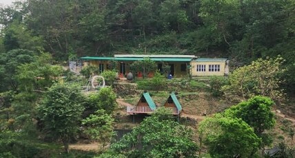 Waterfall Camping A Hidden Paradise near Rishikesh Room Type - A-Frame cottage room