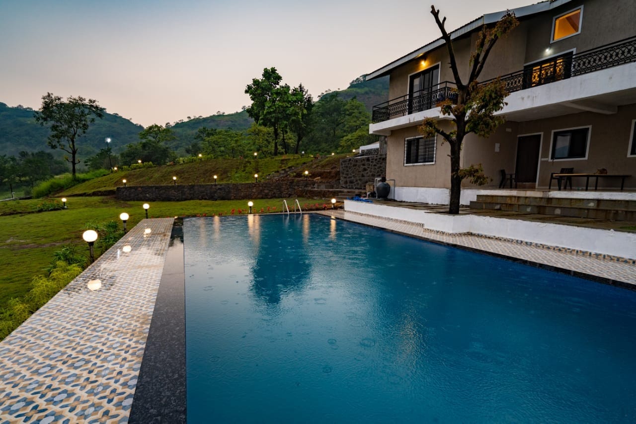 Vellora hill side 5 bhk with private pool pawna lake lonavala by the Explorer stays - Tap to explore photos
