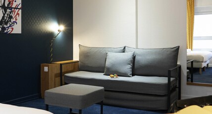 ibis Styles Nancy Centre Gare Room Type - Standard Family Suite with a double bed and twin beds