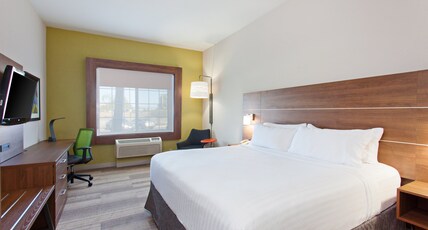 Holiday Inn Express Hotel & Suites Corona Room Type - 1 King Standard Mobility Accessible Roll In Shower Holiday Inn Express Hotel & Suites Corona Room Type - 1 King Standard Mobility Accessible Roll In Shower