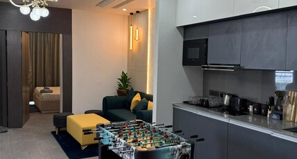 Dimerro Stays Supernova Room Type - The Crevis by DiMerro | 2BHK on 33rd Floor | City & Pool View Dimerro Stays Supernova Room Type - The Crevis by DiMerro | 2BHK on 33rd Floor | City & Pool View