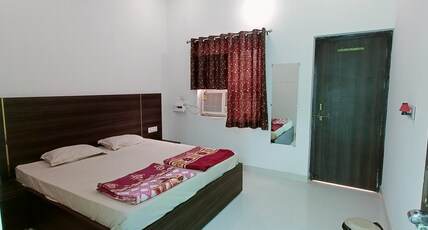 BrijDham Ashram Room Type - Double bed with balcony