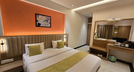 The Byke Express - Suresh Plaza | (Pan India Pure Veg Hotel Chain) Room Type - Super Deluxe Room