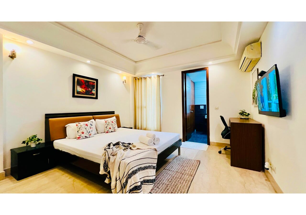 BluO 3BHK @ M Block GK- Balcony, Lift - Tap to explore photos
