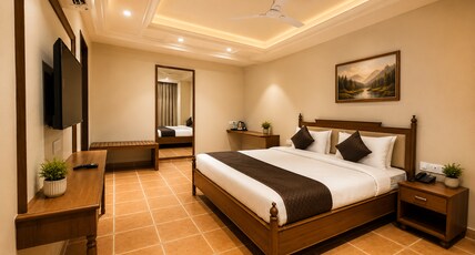 Crestmont Royals, Raja Park, Jaipur Room Type - Premium Room with king Size Bed