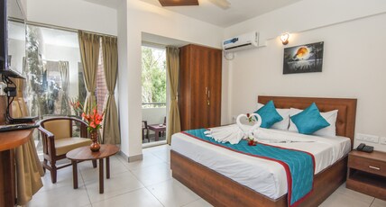 Suraksha Stay Whitefield Hotel Room Type - Deluxe Room with Castle View