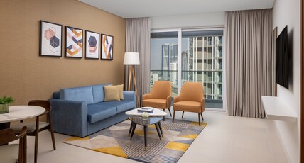 Staybridge Suites DUBAI BUSINESS BAY, an IHG hotel Room Type - 1 Bedroom Suite Dining Full Kitchen Smoking Staybridge Suites DUBAI BUSINESS BAY, an IHG hotel Room Type - 1 Bedroom Suite Dining Full Kitchen Smoking