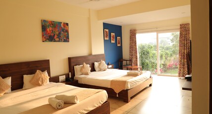 Hotel Amora Premium Room Type - Family Room with Private Garden (2 Double Beds)