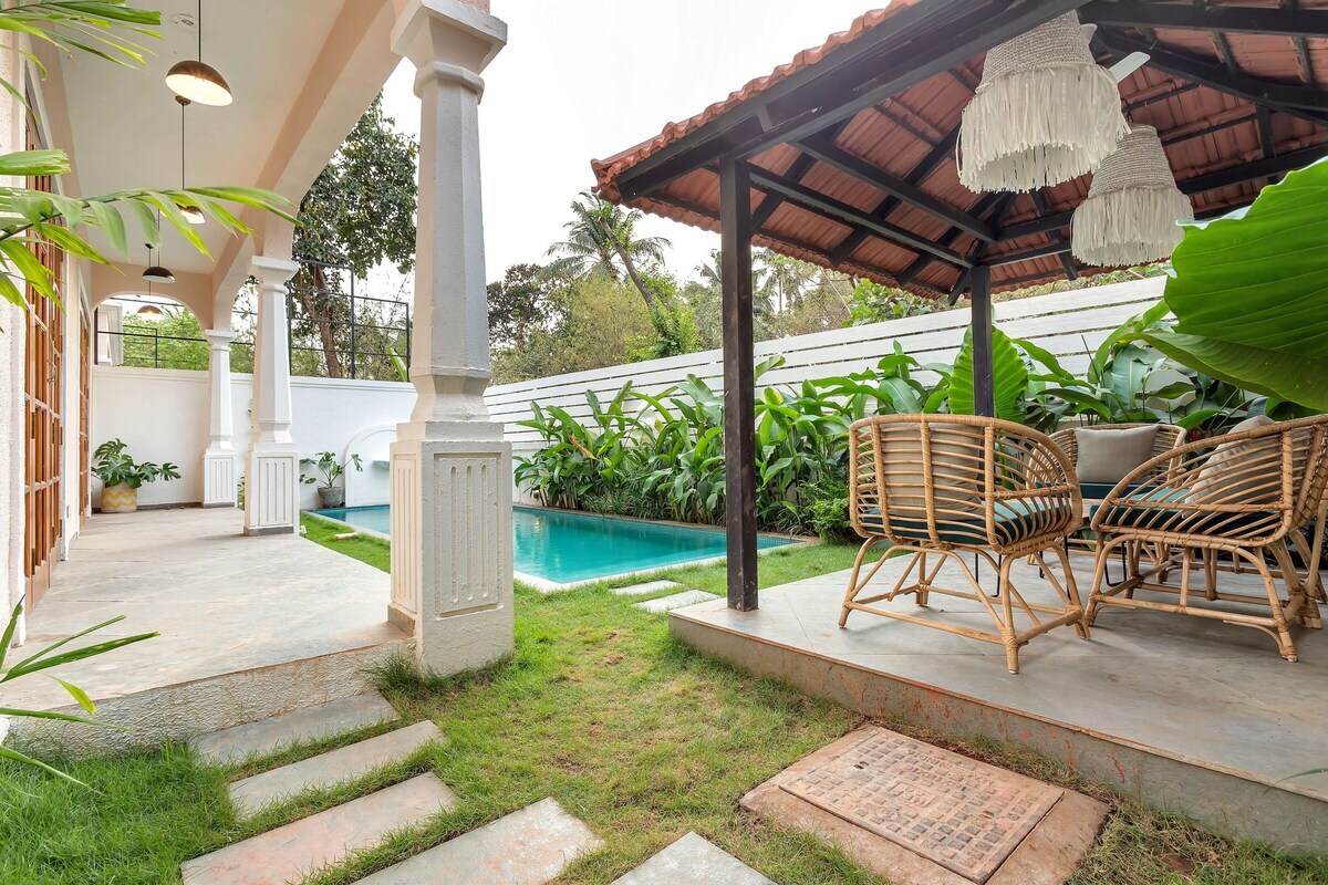 Hireavilla | Kanai - 4BHK with Private Pool in Arpora - Tap to explore photos