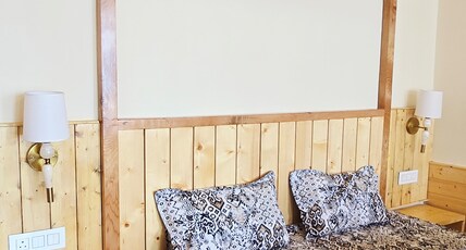 Mellow At Manali. Room Type - Mellow 5 : A cozy garden view room in a roadside cottage at Manali. Mellow At Manali. Room Type - Mellow 5 : A cozy garden view room in a roadside cottage at Manali.