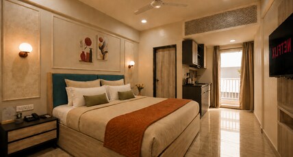 Luxury 1RK Studio Pool Balcony 15m from Airport Room Type - Luxury 1RK Studio Pool Balcony 15m from Airport